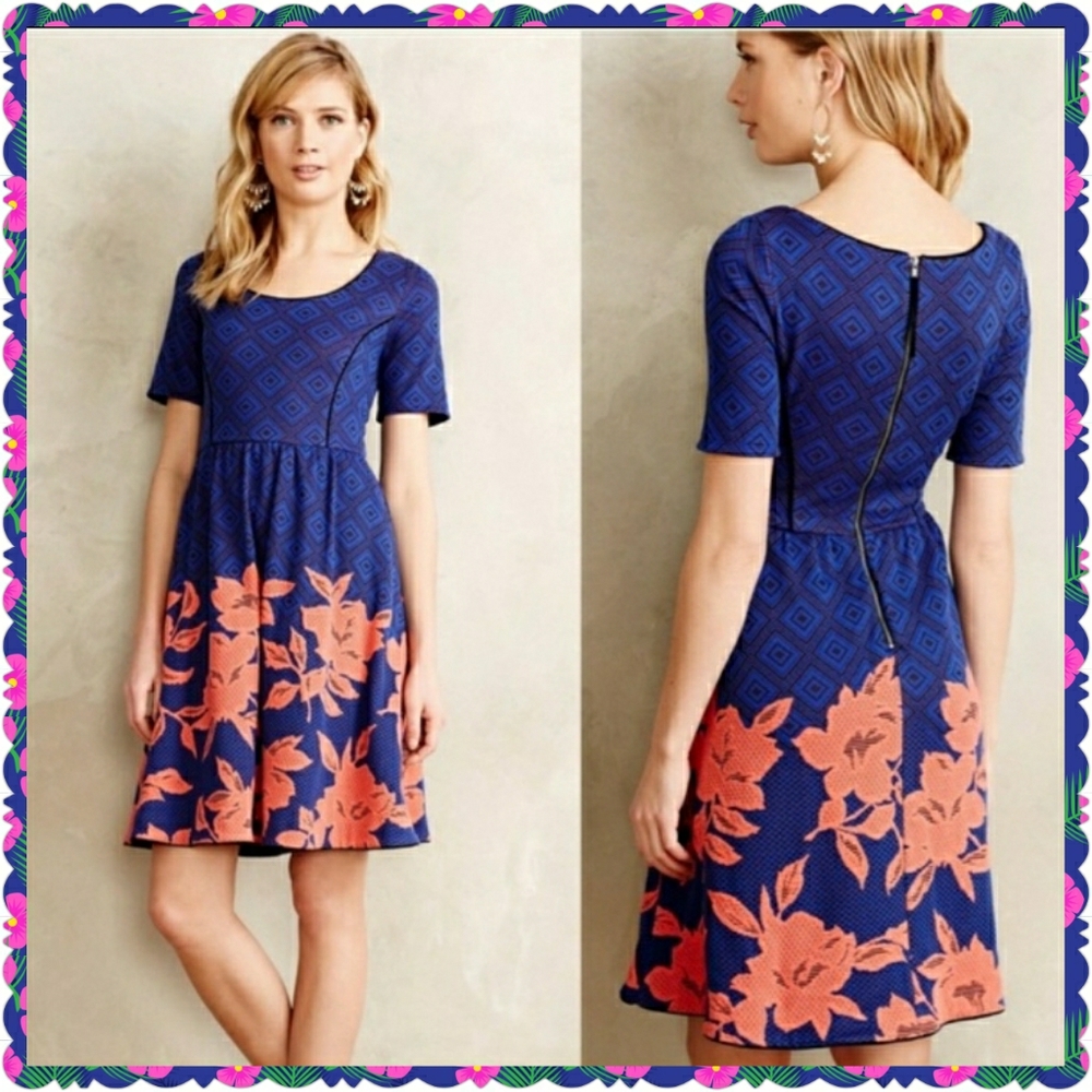 HD IN PARIS BLUSHED BLOOMS DRESS-SIZE LARGE-GREAT